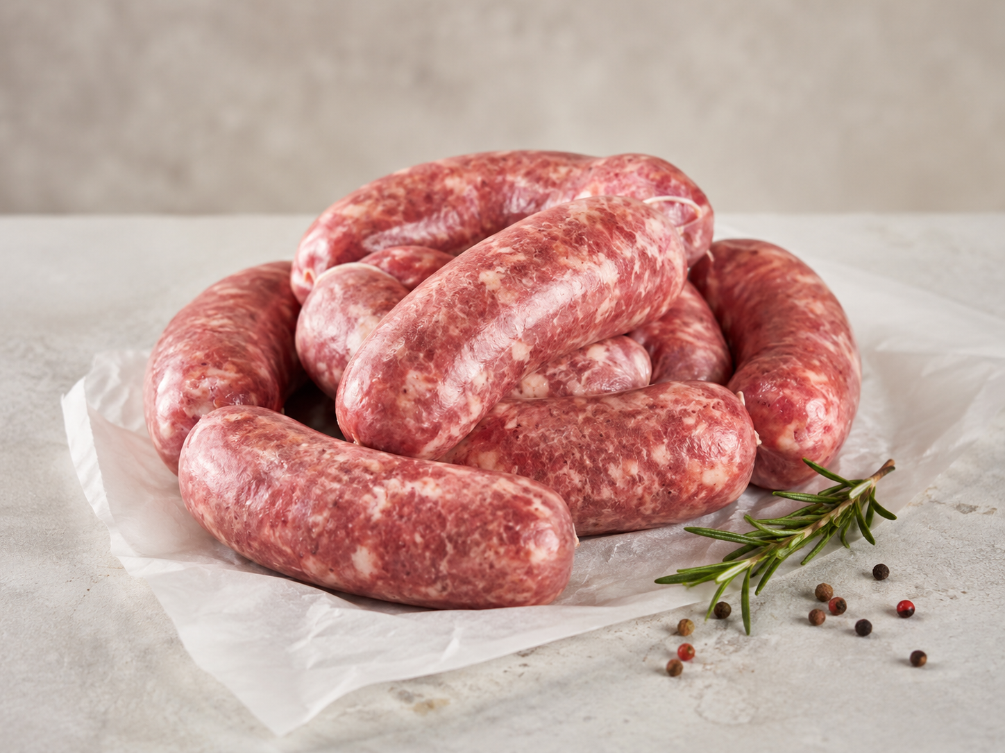 Salsiccia sale e pepe fresca lavorata in Abruzzo - Adriatica Salumi